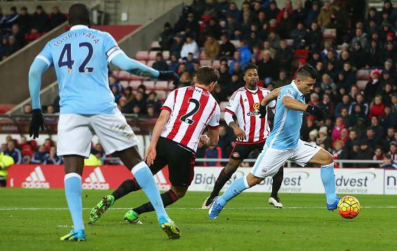 Agüero ha sido el autor del primer gol del partido | Foto: Sky Sports