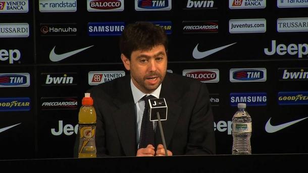 Andrea Agnelli in conferenza stampa, jmania.it