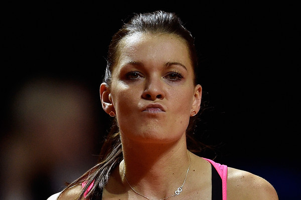 Agnieszka Radwanska at the Porsche Tennis Grand Prix. Photo: Dennis Grombkowski/Bongarts