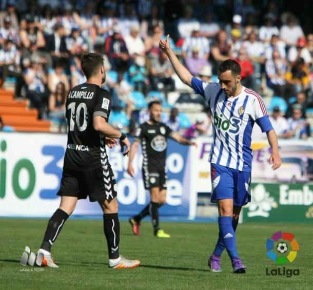 Aguza anotó ante el Lugo | Foto: LFP.