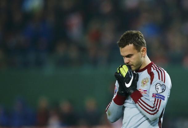 Igor Akinfeev is Russia's Mr Reliable, he will favour himself against any team (Photo: Getty Images)