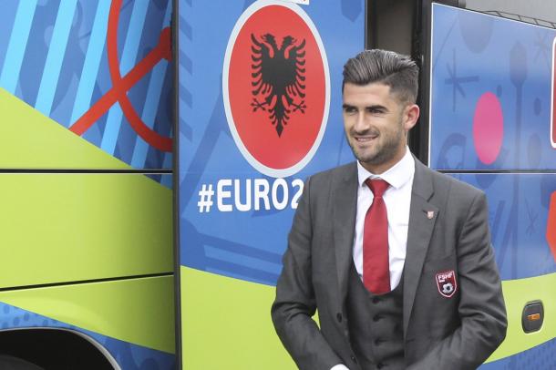 Hysaj, uno dei più rappresentativi dell'Albania, twitter @EURO2016