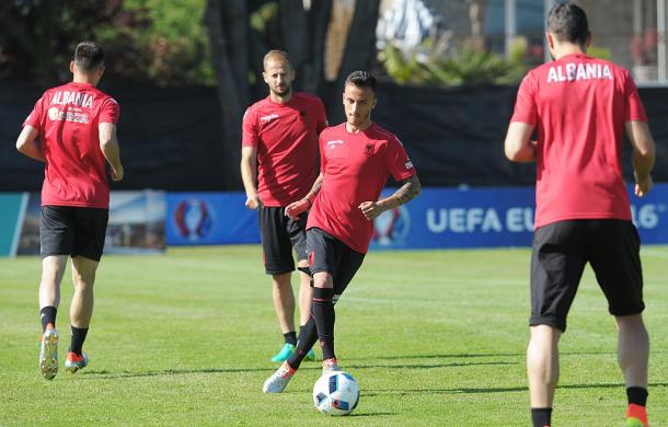 Albania during their training camp | Photo: UEFA