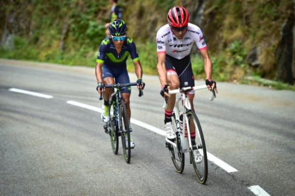 Alberto Contador saltó junto a Nairo Quintana | Foto: ASO