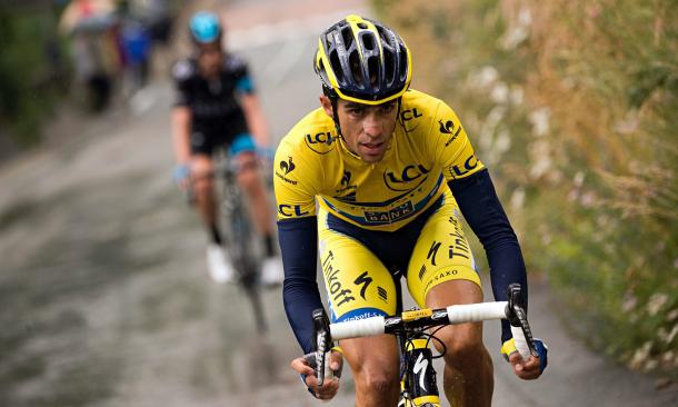 Contador, con el maillot amarillo del Tour de Francia. | Foto: Getty