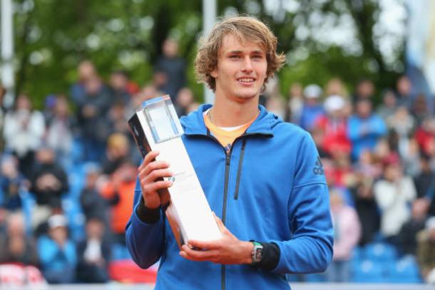 Alexander Zverev after winning the title in Munich (Getty/Alexander Hassenstein)