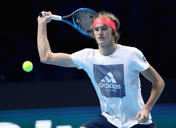 Alexander Zverev in action during a practice session at the Nitto ATP World Tour Finals | Photo: Julian Finney/Getty Images Europe