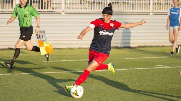 Spirit's captain Ali Krieger has been the leader of the back line that has only allowed one goal in three games this season. Photo provided by Chris Colvin