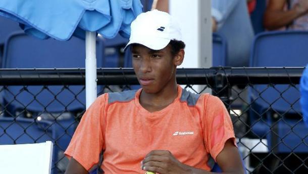 Auger-Aliassime at the 2016 Australian Open. Photo: Vincent Thian/AP