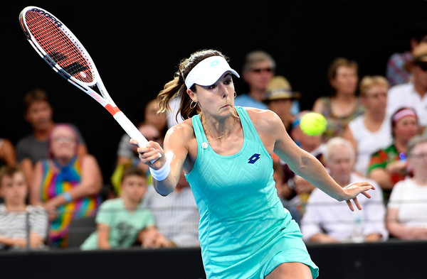 Alize Cornet in action during her first-round match against Garcia | Photo: Bradley Kanaris/Getty Images AsiaPac