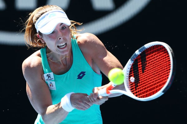 Cornet in action at the Australian Open 2018 (Michael Dodge/Getty Images AsiaPac)