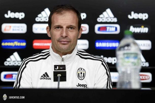 Allegri en rueda de prensa | Foto: Juventus