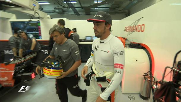 Fernando Alonso teve problemas no motor e deixou o Q2 mais cedo (Foto: Divulgação/F1)
