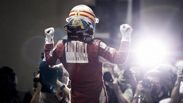 Fernando Alonso celebra su vigesimoquinta victoria | Fuente: Zimbio