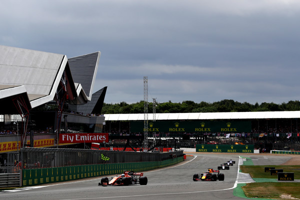 Fernando Alonso, durante la carrera en Silverstone. Fuente: Zimbio