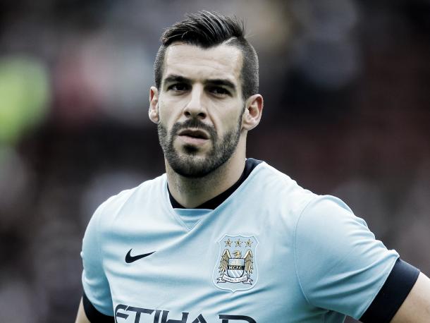 Negredo won the league with Manchester City in 2014. Photo: The independent  