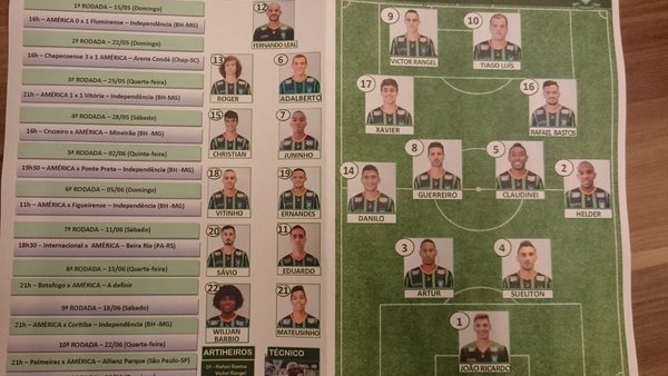 O América-MG também está escalado. (@Mineirao)
