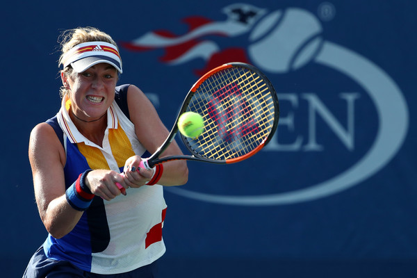 Anastasia Pavlyuchenkova, donning the brand new Adidas outfit, in action at the US Open | Photo: Al Bello/Getty Images North America