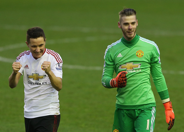 David de Gea (right) was in sensational form at Anfield | Photo via Getty Images Sport