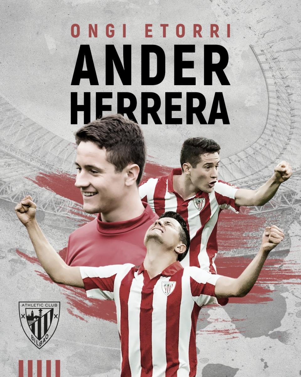 Cartel de bienvenida a Ander | Fuente: Cuenta oficial del Athletic en Twitter