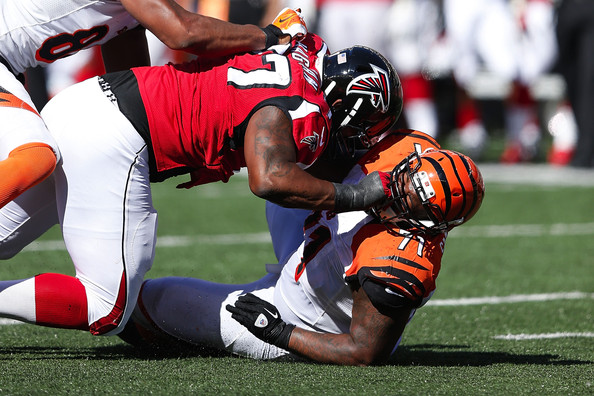 Ra'Shede Hageman is becoming a force on the Falcons' pass rush | Source: Joe Robbins/Getty Images North America