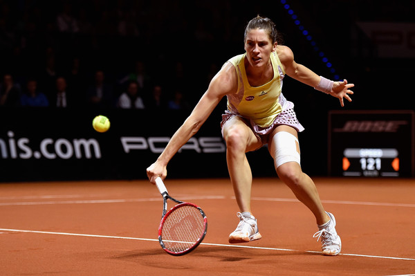 Andrea Petkovic at the 2016 Porsche Tennis Grand Prix. Photo: Dennis Grombkowski/Bongarts