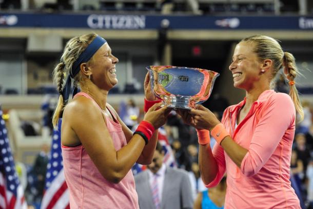 2013 U.S. Open Champions Hradecka (left) and Hlavackova (Photo: Andrew Ong/US Open)