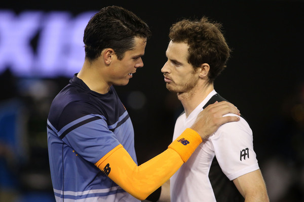 Milos Raonic and Andy Murray shake hands after their meeting in the semifinals of the 2016 Australian Open, which Murray won in five sets. | Photo: Pat Scala/Getty Images AsiaPac