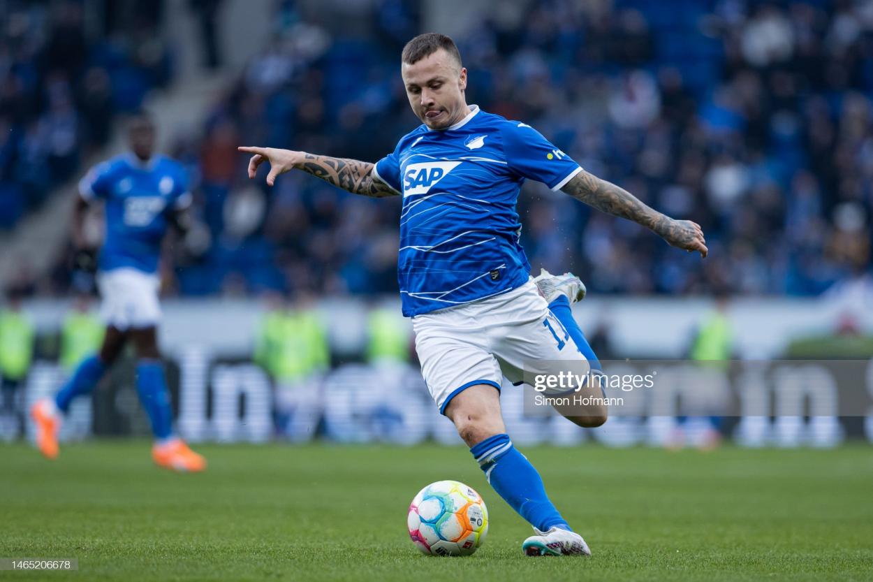 Angelino has been the key player for Hoffenheim this season, leading his side with six assists PHOTO CREDIT: Simon Hofmann