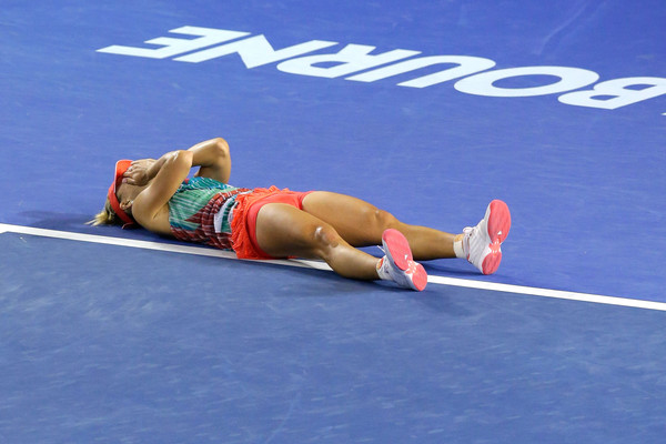 Kerber conquistando su primer Grand Slam en Melbourne. Foto:Zimbio