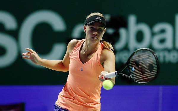 Angelique Kerber during a practice session in Singapore | Photo: Yong Teck Lim/Getty Images AsiaPac