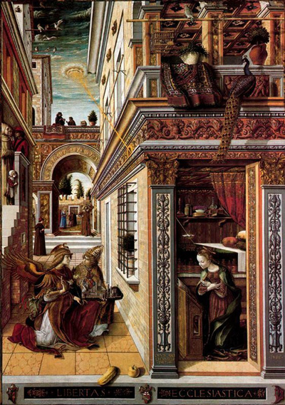 La Anunciación de Carlo Crivelli (1486) /fuente: Public domain