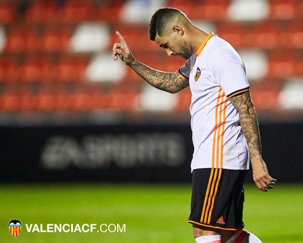Ariday celebrando un tanto | Valencia CF