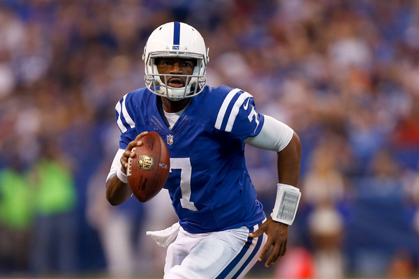 Jacoby Brissett #7 of the Indianapolis Colts looks to pass against the Arizona Cardinals. |Source: Michael Reaves/Getty Images North America|