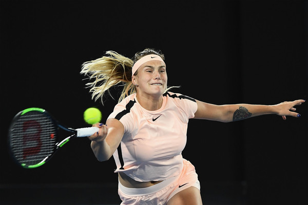 It was a bad day at the office for Aryna Sabalenka, who failed to back up her win over Kuznetsova | Photo: Quinn Rooney/Getty Images AsiaPac