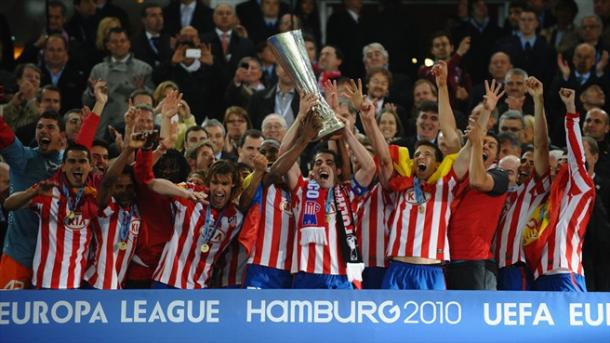 El Atlético se proclama campeón de la Europa League de 2010. Foto: UEFA.com