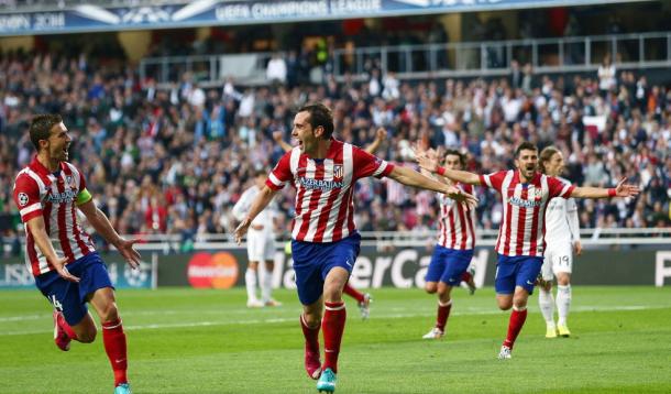 Godín celebrando su gol en la final | Foto: Getty Images