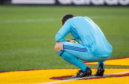 This about sums up his night | Source: David Berding - Icon Sportswire via Getty Images