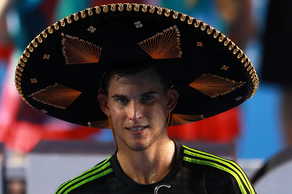 Dominic Thiem poses for pictures after winning the men's final singles matchagainst Bernard Tomic as part of Telcel ATP Mexican Open (Photo:Miguel Tovar/Getty Images)