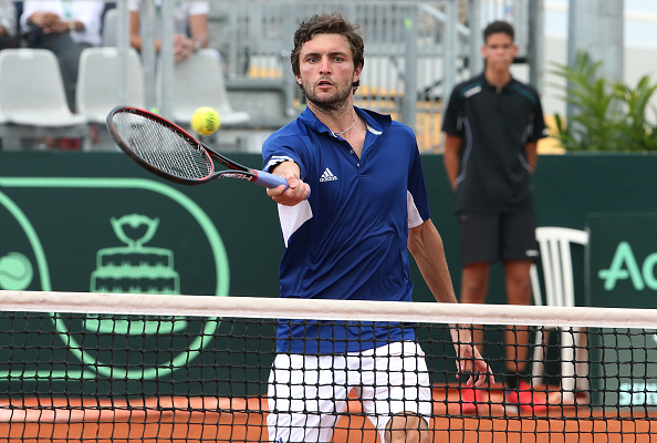 Gilles Simon in action during his win over Vasek Pospisil (Photo:Jean Catuffe/Getty Images) 