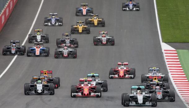 Salida del Gran Premio de Austria 2016
