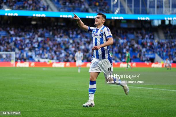 Ander Barrenetxea celebrando un gol. Fuente: Getty Images.