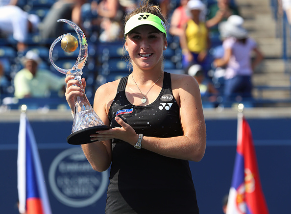 Belinda Bencic With Her Toronto Trophy. Photo: Dave Sandford/Getty Images