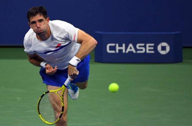 Delbonis had little to offer against Medvedev/Photo: Robert Deutsch/USA Today Sports