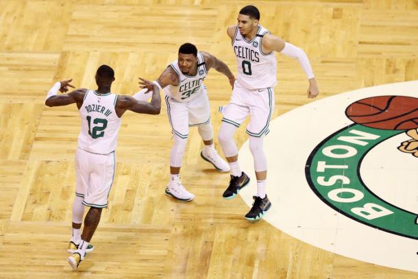 The Celtics' young stars got them to the Eastern Conference Finals and were one game away from the NBA Finals. Photo: Maddie Meyer/Getty Images