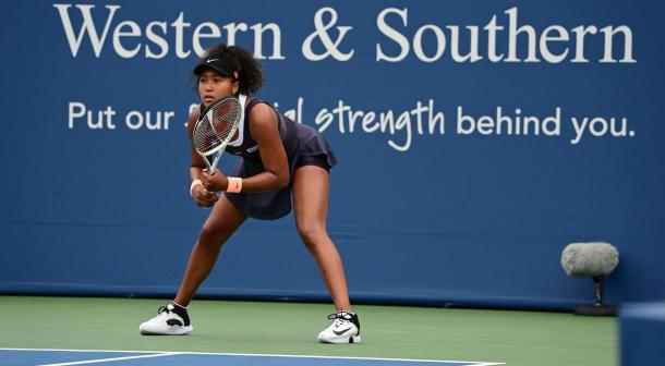 Osaka in action at the Western and Southern Open/Photo: Ben Solomon