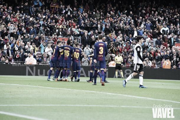 Barcelona vs Valencia en 2018 | Foto: Noelia Déniz - VAVEL