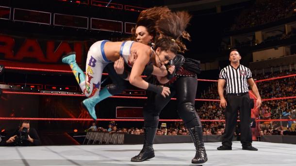 Bayley suffered an injury during RAW match with Nia Jax (image: wwe.com)