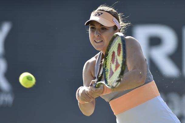 Belinda Bencic fought hard to take the match to a decisive third set. Photo: Ricoh Open Website 