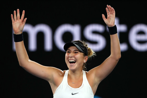 Belinda Bencic celebrates her win over Venus Williams in Melbourne | Photo: Clive Brunskill/Getty Images AsiaPac